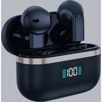 TWS In-Ear Design Earphones Premium Leather Wireless Earbuds Digital Display Mic Ideal Companion for Sports Music Player