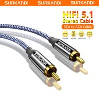 SUNKANDI RCA zu RCA Audio-Stereokabel, RCA-Audiokabel für Heimkino, HDTV, Verstärker und Lautsprecher