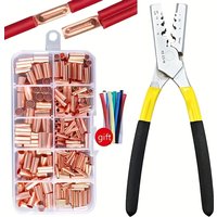 PZ0.5-16 250-teiliges Kit GT Kupfer Verbindungsrohr Drahtverbindung Kleines Kupferrohr Terminal Kabelschuh Ferrule Handcrimpwerkzeug