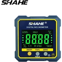 SHAHE 2-in 1 Magnetic Digital Level And Angle Finder Inclinometer Bevel Gauge With Hold Function Backlight And Magnetic Base