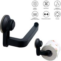 No Punch Suction Cup Toilet Paper Holder, ABS Wall Mount Tissue Dispenser