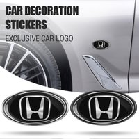 Car 3D Aluminum Badge Emblem Stickers Body Fuel Tank Decals Auto Decoration Accessories For Honda CITY CIVIC Mugen Type R Type S