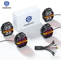 Future Eyes Galaxy 2 pairs Kit X100 Z4, 300w Motorcycle Fog Lights Kit, LED Motorcycle Auxiliary Driving Lights for Night Riding