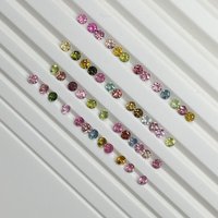 Mixed Color Round Tourmaline 1mm-3mm 100% Natural A Quality Loose Gemstones For Jewelry Making