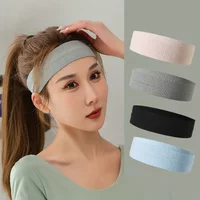 High Elastic Non-slip Sports Headband Embroidered Sweat Absorbing Hairband for Running Yoga Fitness Men Women