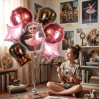 Brainrot Themed Aluminum Film Balloons Italian Brain Rot Tung Sahur Tralalero Tralala Foil Ballons Birthday Party Decorations
