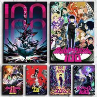 Anime M-Mob P-Psycho 100 Poster Modern Aesthetic Wall Art Print for Living Room Bedroom Office Home Decor Gift Trendy Art