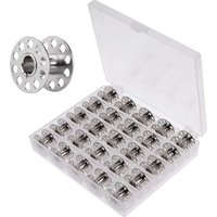 25pcs/Box Metal Spool Box Necessary Spool For Household Sewing Machine Visible Mesh Storage Boxes DIY Sewing Tool Parts
