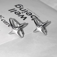 925 Sterling Silver Star Hoop Earring for Women Hip Hop Versatile Punk Rick Office Jewelry Party Gift Dropshipping