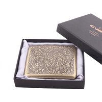 Vintage Metal Cigarette Case with Gift Box Container 20 Pcs Regular Size Tobacco Special Qualities Smoking Accessories Gift