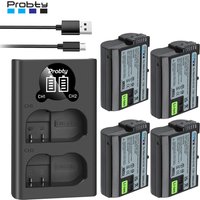 Original Probty EN-EL15C EN-EL15 Battery+LED USB Dual Charger for Nikon Z5,Z6,Z6 II,Z7,Z7II D600 D610 D600E D800 D810 D800E D810