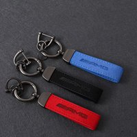 Suede Key Chain Holder accessories for Mercedes benz W203 W204 W205 W163 W221 GLA CLS AMG Key Ring