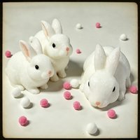 Cute White Rabbit Bunny Squishy Soft Squeeze Toy Stress Relief Fidget Toy Cartoon Animal Sensory Decompression Gift