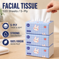10/30pcs Facial Tissues Packs Pocket Paper Napkins Household 5-ply Soft and Thick Hand Towels for Living Room, Bedroom, Bathroom