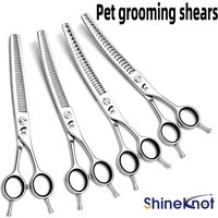 SHINENOT Pet Beauty Scissors 7inch Fish Bone Dense Teeth Scissors Bending And Trimming Hair Curved Teeth Scissors Pet Scissors