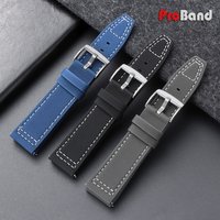 20mm 22mm Watch Band Leather Watch Straps for IWC Waterproof Sport Bracelet Black White Gray Red Wrist Belt Men Women for Seiko