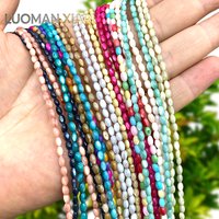 3x5mm Rice Shape Natural Shell Colorful Oval Loose Spacer Beads for Jewelry Making Diy Earrings Bracelet Charms Accessories