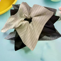 1 Scarf Of Striped Fabric, Waistband For The Large Intestine,Low-Temperature Ponytail Headband, Hair Accessory