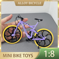 1:8 Mini Model Alloy Diecast Bicycle Metal Finger Bmx Mountain Mini Bike Decoration Children Gifts