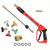 5000PSI 3-in-1 Pressure Washer Gun with Extension Wand, 5 Nozzles & M22 Adapter, 40-inch for Car/Garden/Watering