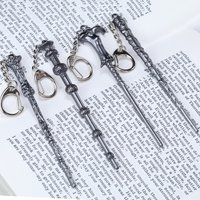 Anime Magic Boy Peripheral Keychain Wizard Wand Magic Wand Alloy Key Ring Pendant Toy Birthday Gift