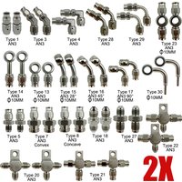 AliExpress NONE 2X AN3 Motorcycle Motor Bike Hydraulic Brake Oil Hose Line Banjo Fitting M10 Stainless Steel 10mm PTFE Hose End Adapter Silver