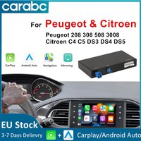 CARABC Kabelloses Carplay Android Auto für Peugeot Citroen SMEG System Picasso C4 C5 DS4 DS3 308 508 208 3008 Airplay Mirroring