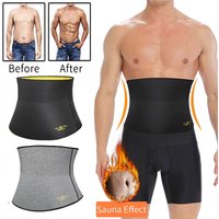 Men Sweat Trimmer Belt Waist Trainer Belly Slimming Shapewear Waist Trainer Corset Abdomen Reducer Sauna Body Shaper Fitness