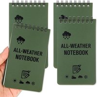 Waterproof Pocket Notebook Tactical All Weather Pocket Notepads With Lined Pages, Spiral Notebook Mini Memo Pad Note Pads
