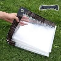Bâche transparente épaisse imperméable, protection contre la pluie, le vent et la neige, idéale pour terrasse, serre, poulailler, jardin, véranda