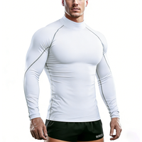 Sport T-shirt Men Compression Running Shirt Elastic Long Sleeve Fitness Athletic Top Gym Workout Undershirt Sportwear