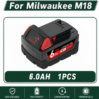 Akumulator 18V 6.0Ah do narzędzi Milwaukee M18, modele 48-11-1815, 48-11-1850, 2604-22, 2604-20, 2708-22, 2607-22. Dostawa lokalna i szybka.