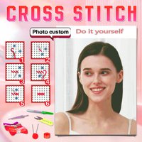 Kits de broderie au point de croix personnalisés en coton, travaux d'aiguille DIY, ensemble DMC, imprimé sur toile, photo, 11CT, 14CT