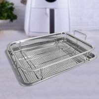 Stainless Steel French Fries Basket Heat-resistance Square Chips Fry Baskets Multi-function Western Snacks Air Fryer Accessories