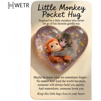 Protect Punch Monkey Pocket Hug, Little Monkey Pocket Hug, Punch Cute Monkeys Plush Keychain, Monkeys Punchs Plush