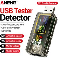 ANENG P01 Digital USB Tester Meter Capacity Meter 4V-30V Fast Power Detector Capacity Energy Temperature Voltmeter Ammeter