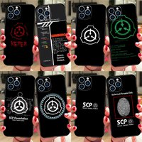 SCP Special Containment Case For iPhone 16 15 13 11 14 Pro Max 12 Mini Plus XR X XS Max Silicone Phone Cover