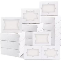 5/10pcs VWhite/Brown Multi-Function Gift Box With Transparent Window, Suitable For Wedding And Party Gifts