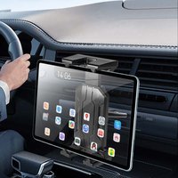 Car CD Slot Tablet Holder Phone Mount for 4-14 Inch Devices Dashboard Screen View Stand for Navigation Video Calls Travel Use