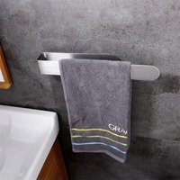 Stainless Steel Towel Bar Holder with Hooks, Wall Mounted Bathroom Hand Towel Rack, Multi-Purpose Robe Hook Rack
