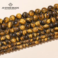 AAA+ Natural Yellow Tiger Eyes Stone Beads Round Loose Spacer 4-16mm Buddha Bead For Jewelry Making Bracelet Necklace Accessory