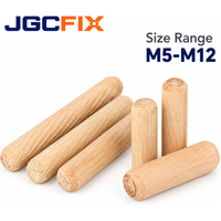 20/100 Stück Eukalyptus-Holzstifte M5 M6 M8 M10 M12 Runde Holzstangen Möbel-Trennstifte Schrank-Bastelarbeiten Holzbearbeitung DIY