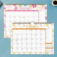 Thick Paper English Calendar Holidays Marked Hook Hanging 18 Months Calendar Daily Study July 2026-December 2027