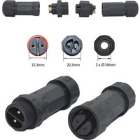IP68 Electrical Waterproof Connector Wire Cable 2/3/4/5 Pin Outdoor Plug Straight Quick screw Conductor Connector