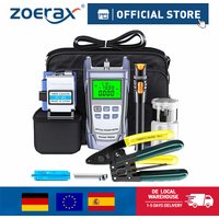ZoeRax 11-in-1-Glasfaser-Werkzeugsatz FTTH mit Glasfaserschneider -70 ~ + 10 dBm optischer Leistungsmesser 10 MW visueller Fehlerorter