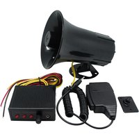 Police Siren Speaker 3 Tone Sound Volume Adjustment12V 100W Vehicle Horn with Mic Emergency Electronic PA System Fire Speaker