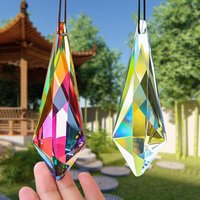 120mm Crystal Long Arrow Pendant Suncatcher Lighting Festival Accessories Balcony Light Shadow Decor Christmas Hang Wind Catcher