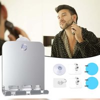 Acrylic Anti Fog Makeup Mirror, Bathroom Tools, Shower Shaving, Fogless Mirror, Washroom, Travel with Wall Suction Set