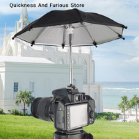 【TO】 1PC Black DSLR Camera Umbrella Universal Hot Shoe Cover Photography Accessory Camera Sunshade Rainy Holder Accessories