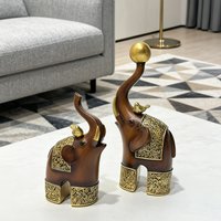 Imitation Wood Grain Animal Sculpture Creative Resin Craft Ornament for Bedroom, Living Room, Study, Entryway Desktop Decoration